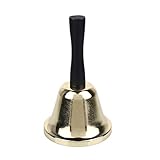 Echi gold plated loud service/hand/alarm bell (metal)