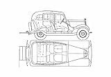 A4 Photo Blueprint Morris Eight Series 1 Sedan 1935