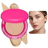 Peptide Bounce Balm Foundation - Natural Finish to Blur Fine Lines & Imperfections, Hydrating Cover for Mature Skin. Baked Buildable Coverage Makeup for All Skin Types. (Natural)