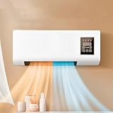 Ductless Portable Air Conditioner & Bladeless Wall Mount Fan, 3-in-1 Portable AC Unit (Cooling/Fan/Split System) with Remote, Ultra Quiet Design, Easy Install Wall Mount for Bedroom, Home Office