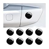 JNNJ 8 Pcs Car Door Lock Keyhole Cover, Anti-Rust Protective Cap Trim Cover, Self-Adhesive Car Exterior Door Lock Keyhole Accessories, Car Door Lock Cover Protector, Automotive Accessories(Black)