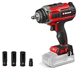 Einhell Professional cordless impact wrench IMPAXXO 18/450 Power X-Change (18 V, 450 Nm, 3 power levels, brushless, 1/2" socket mounting including nut set, without battery)