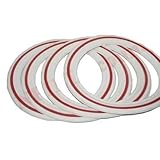 AEspares New White Wall Red Stripe Tyre Inserts 4 Unit Fits 10 Inch Compatible With Vespa Rim