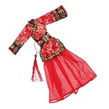 Milisten Vintage Doll Chinese Outfit Traditional Antique Hanfu Dress for Girls Delicate Ancient Costume for Dolls Birthday Present