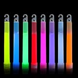 SULOLI 8PCS Premium Ultra Bright Jumbo Glow Sticks (Mixed Colours) Neon UV Accessories For Girls, Boys or Adults