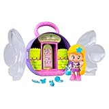 Pinypon Fairy Tale Stories with Bag, Purple Handbag with Handle, Rapunzel Fairytale World Figure, Wardrobe for Storing Accessories and Clothes, Includes 3 Small Accessories, Famosa (PNY82100)