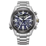 Citizen Men's Analogue-Digital Eco-Drive Watch with Stainless Steel Strap JV1006-51L