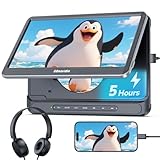 GOnavidio 12'' Car DVD Player for Kids with HDMI Input, Car Video Player with Headphones, Wall Charger, Support USB/TF Card, MP4/MKV, AV in & AV Out, HD Decoding, Region Free, Last Memory