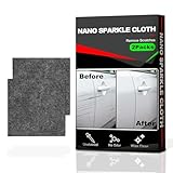 Fsdhn Nano Sparkle Cloth Scratch Remover, 2 Pack - Includes Disposable Gloves, Effortlessly Repair Car Paint Scratches and Water Spots, Dual Colors (Grey & Blue), Black