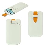 DFV mobile - Cover premium synthetic leather with loop extraction and security closure for goophone i5s - white