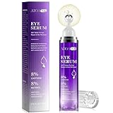 Eye Serum for Dark Circles and Puffiness with 8% Caffeine 8% Retinol Hyaluronic Acid Niacinamide, Under Eye Cream Anti Aging for Puffiness and Bags with 360° Eye Roller Ball for Women & Men