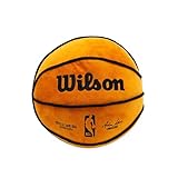 Character World NBA Officially Licensed Wilson Design Ball Round Cushion, Super Soft Orange Basketball Pillow, Perfect For Any Bedroom, on the Sofa 35 x 35cm