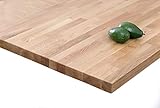 HOUSE OF WORKTOPS - Solid Oak Kitchen Worktop, Length: 1M 2M 3M 4M, Thickness: 27mm and 40mm, Premium Solid Oak Timber Worktops (1.5M x 620mm x 40mm)