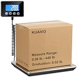 Postal Scales, 200kg/10g High Precision LCD Display Parcel Scales, Parcel Weighing Scales with Hold and Tare Function for Luggage, Package, Warehouse, 2 AAA Batteries and Charging Cable Included