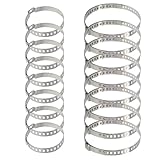 16Pcs CV Boot Clips, Stainless Steel CV Boot Clamp Pliers, Adjustable Driveshaft Boot Clamps, Suitable for Most Vehicles (8 Small Sizes 20-50mm + 8 Large Sizes 50-120mm)