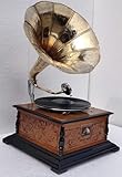 Antique Vintage Replica Gramophone, Phonograph New Working Gramophone Speaker with Free one Songs Disk