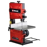 Einhell Electric Bandsaw - 200mm Bench Saw with 45° Tiltable Metal Work Table for Mitre Cuts, Parallel Stop, Dust Extraction - TC-SB 200/1 Portable Band Saw for Woodworking, Crafting and DIY
