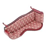 ORFOFE Scale Miniature Victorian Chaise Lounge Sofa for Dollhouse Classic European Style Furniture for Vintage Decor for Collectors and DIY Projects