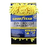 Goodyear 2 In 1 Noodle Wash Mitt Extra Long Handle With Pivoting Head For Easy Reach All Around Your Windscreen | Microfiber Pad For Ultimate Cleaning | Excellent For Quick Defogging And Cleaning