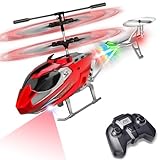 TERRAMUS Remote Control Helicopter for Kids, 2.4G Altitude Hold RC Helicopters with LED Light & Gyro, Radio Controlled Aircraft Indoor Toy with 3.5 Channel High Low Speed for Boys Beginner