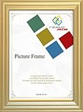 FRAME EAZY Gold 8 x 6 inch Picture Frame In Multiple Colours & Sizes - Antique Style Frame With Safe Perspex Front & Wall Mounting - Gold 8" x 6" (20.3 x 15.2 cm) Photo Frame