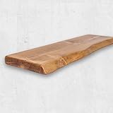 Rustic Floating Shelf with Dark Oak-Style Finish 120cm – Reclaimed Wood Shelf for Wall, Mantel, Radiator, Wooden Fireplace, Plank, Wall Mount Decor, Room Decor, Living Room, Kitchen, or Bedroom