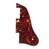 Alnicov Pickguard for Gibson ES-335 Guitar,Short Style (3 Ply Red Tortoise)