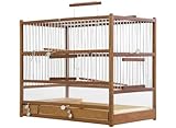 Handmade Wooden Bird Cage for Canaries, Budgies & Finches – Unique Decorative Design