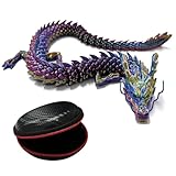 DUINIU 1PCS 3D Printed Dragon Aquarium Decoration - Flexible Joint Crystal Dragon Toy for Home Office Decoration