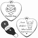 TTOVEN Highland Cow Pocket Hug Keyring Gifts for Girls Highland Cow Lover Gifts