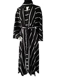Ladies Nida Striped Umbrella Wide Flair Open Abaya/Jilbab/Maxi Dress in Black in sizes 52