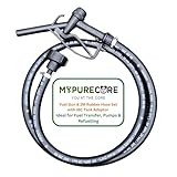 MYPURECORE Fuel Gun & 2M Rubber Hose Set with IBC Tank Adaptor | 25mm Nozzle 19mm ID Hose SAE J30R6 Certified | Compatible with Diesel AdBlue, Oil, Petrol | Ideal for Fuel Transfer, Pumps & Refuelling