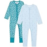 Bramble & Bear Unisex Baby (2 Pack) Toddler Sleepsuits, Tawny & Teal, 18-24 Months UK