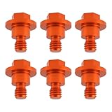 YINETTECH 6Pcs Motorcycle Front Fork Guard Bolts Compatible with KTM 125 150 200 250 300 350 450 85 65 50 SX EXC SXF EXCF, Orange