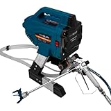 Airless Paint Sprayer Commercial High Pressure Electric Handheld DIY Interior Wall Spray Gun Machine Kit 0.43mm Tip 7.5m Hose 30cm Extension Pole 2900PSI 1.4L / Min 650W 240V 208 Bar FREE Gloves