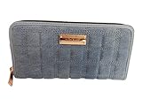 River Island Denim Quilted Zip Around Purse