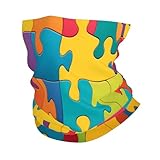 Colorful Jigsaw Puzzles Pattern Headwear Bandana Scarf Abstract Painted Neck Gaiter Snood Scarf Face Mask Headband Seamless Magic Tube Multifunctional Balaclava for Men Women Outdoor Sports