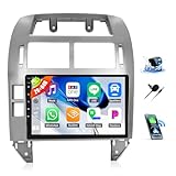 SIXWIN 2G+64G Android Car Stereo for Volkswagen Polo 2004-2011 9 Inch Touch Screen with CarPlay Android Auto Mirror Link Bluetooth FM 28UI Backup Camera GPS Navigation WiFi FM SWC MIC