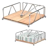 Volumoon Metal Napkin Dispenser, Square Napkin Rack for Table, Tissue Holder for Dining Table, Restaurant Bar (Silver)