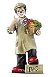 Gildeclown Figure All Organic Decorative Clown Collectable 8 x 6 x 16 cm Height Packed in Gift Box Decorative Kitchen