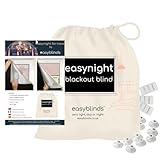 Easynight Portable Travel Blackout Blind, 100% Light Blocking Fabric, Regular, Fit Any Size/Shape Up To 150x145cm, Made to Measure Service Available, No Drill, Easy Use Temporary Permanent Anywhere