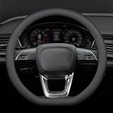 Car Steering Wheel Cover, for Vauxhall Vivaro Life 2019-2024 Leather Steering Wheel Protector Cover Breathable Anti-slip interior Accessories,Style 2-Type D