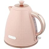 HOMCOM Electric Kettle, 1.7L, Fast Boil, 3kW Cordless Water Kettle with Removable Washable Anti-scale Filter, Auto Shut-off, 360° Swivel, UK Otter Thermostat, BPA Free, Light Pink