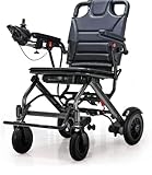 Foldable Electric Wheelchair Lightweight Folding Power Chair 15 KG Mobility Chair Remote Control 20 ah Battery 6 KMPH 360W (2 X 180W) Dual Motor Aluminium Frame