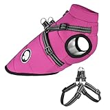 Dog Jacket with Harness, Waterproof Winter Coat for Small to Large Dogs, Warm Coat for Chihuahua, Labrador, French Bulldog