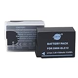 DSTE 2PCS DMW-BLC12 DMW-BLC12E Li-Ion Battery Compatible with Panasonic Lumix DMC-G7, DMC-GH2, DMC-FZ330, DMC-FZ200, DMC-FZ200GK, DMC-FZ1000