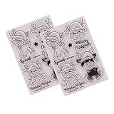 NUOBESTY 2 Pcs Christmas Reindeer Stamps for DIY Paper Craft Photo Album Scrapbooking Envelope Letter Decoration Seal
