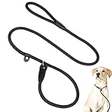 WOLMIK Dog Slip Lead - Durable Strong Training Leash, 150 cm Long Adjustable Pet Lead, No Collar or Harness Needed for Small Dogs