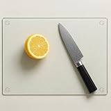 ALLboards Transparent Glass Chopping Board 40x30 cm, Tempered Glass Worktop Saver, Heat Proof, Scratch-Resistant