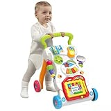 Ccarzzi Baby Walker First Step Baby Push Along Walker with Shapes, Music and Sound for Boys Girls 1 Year olds